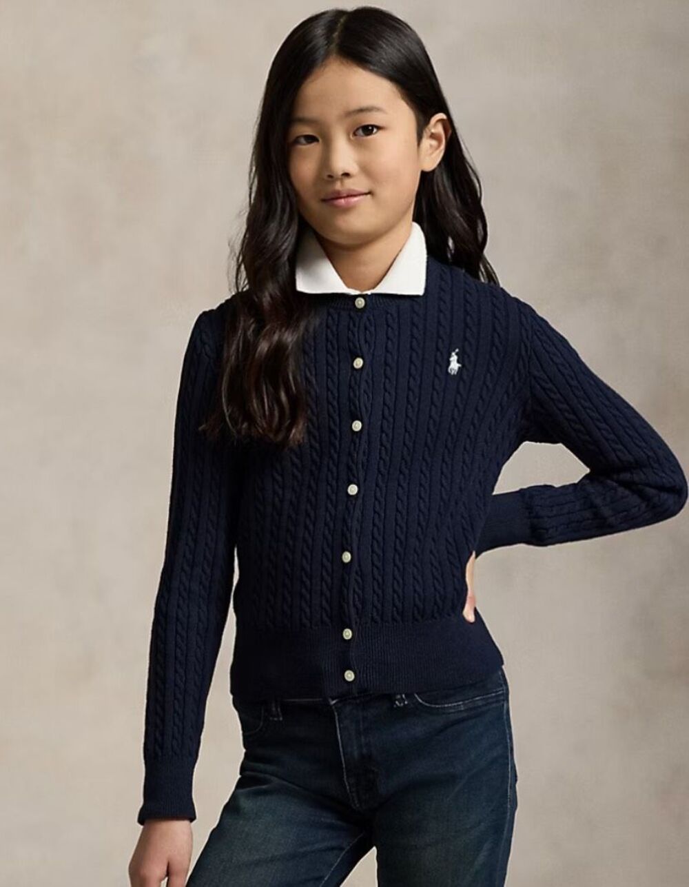Polo Ralph Lauren cable-knit cotton cardigan